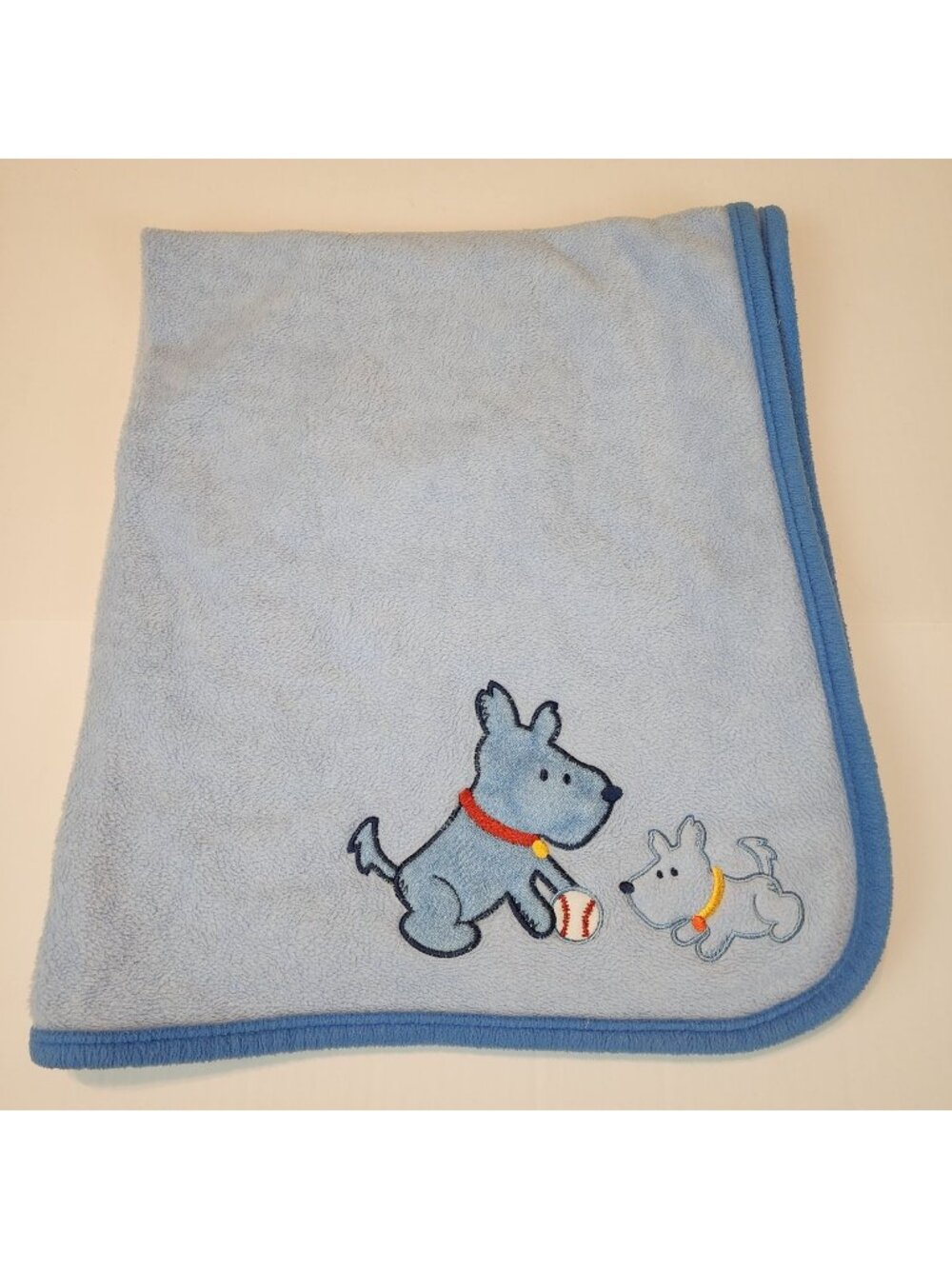 Child of Mine by Carter's blue blanket dogs baseball squeak